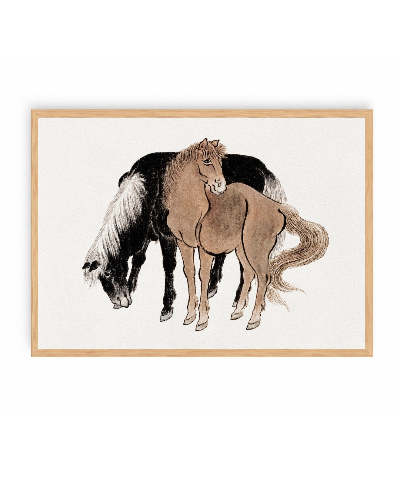 Caballos de Katsushika Hokusai