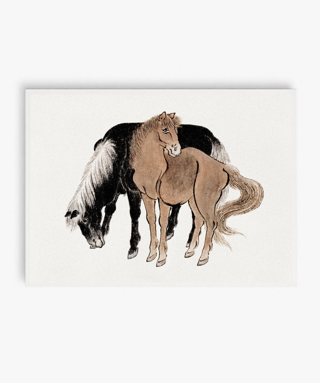 Caballos de Katsushika Hokusai