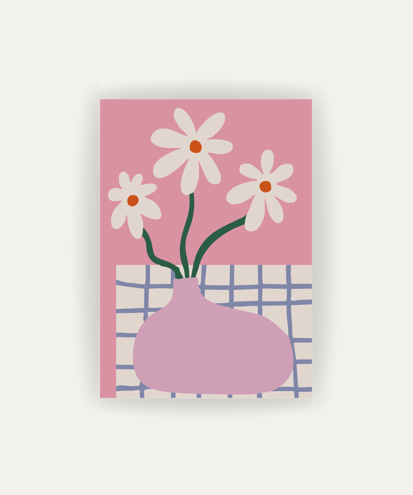 Cuadro Flores Retro