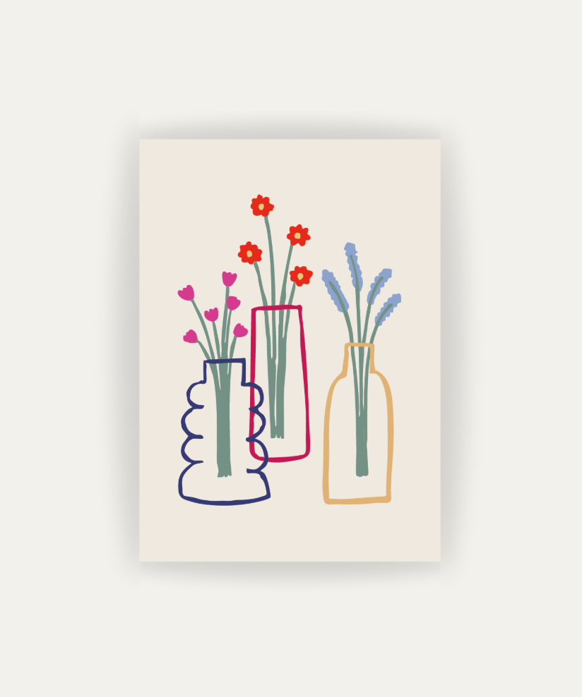 Cuadro Jarrones Minimal