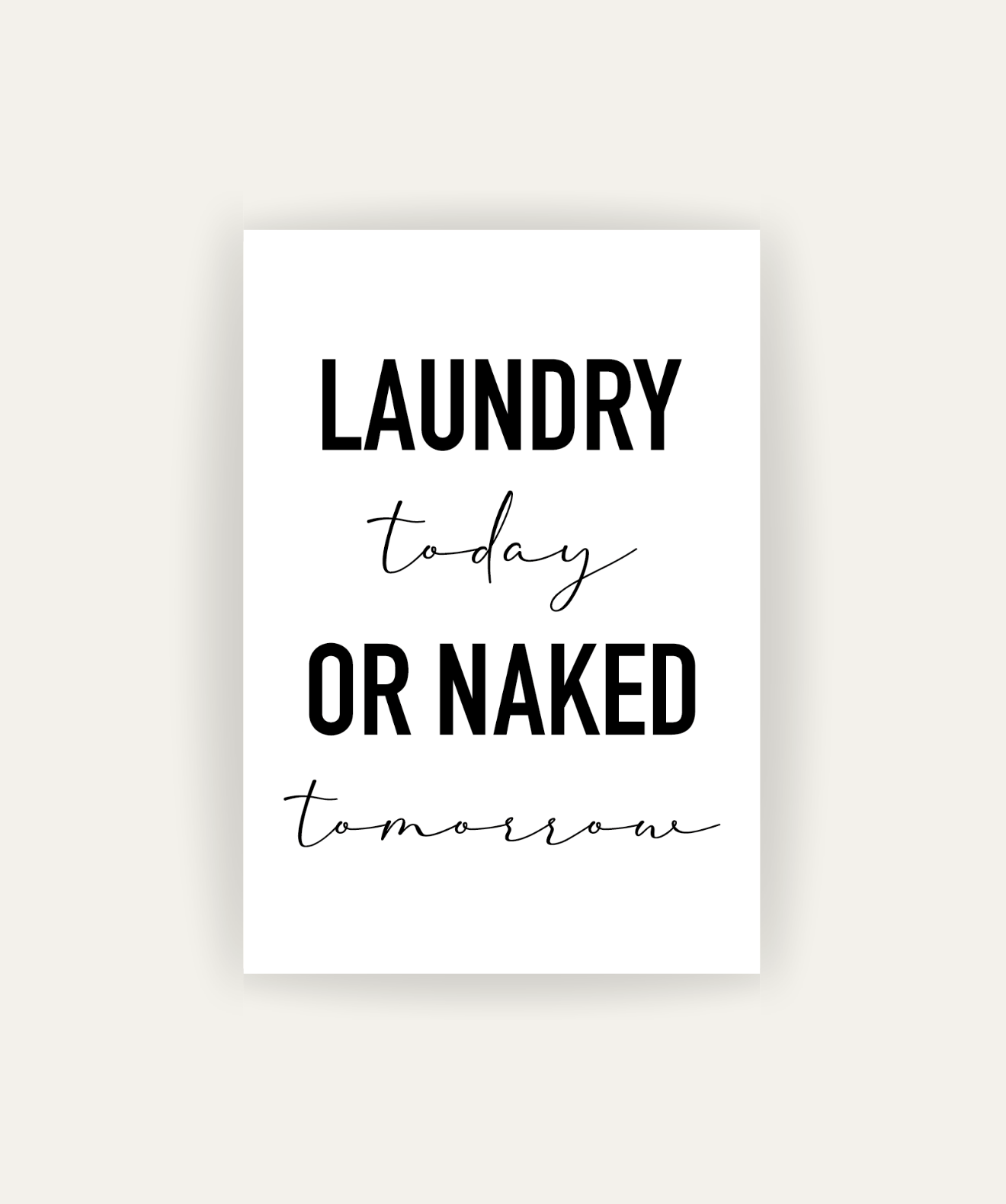 Cuadro Laundry Time