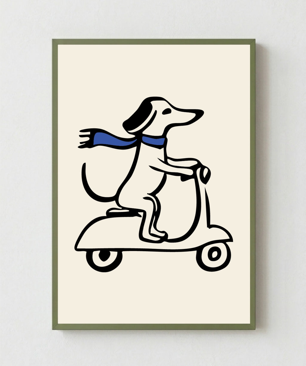 Perro en Scooter
