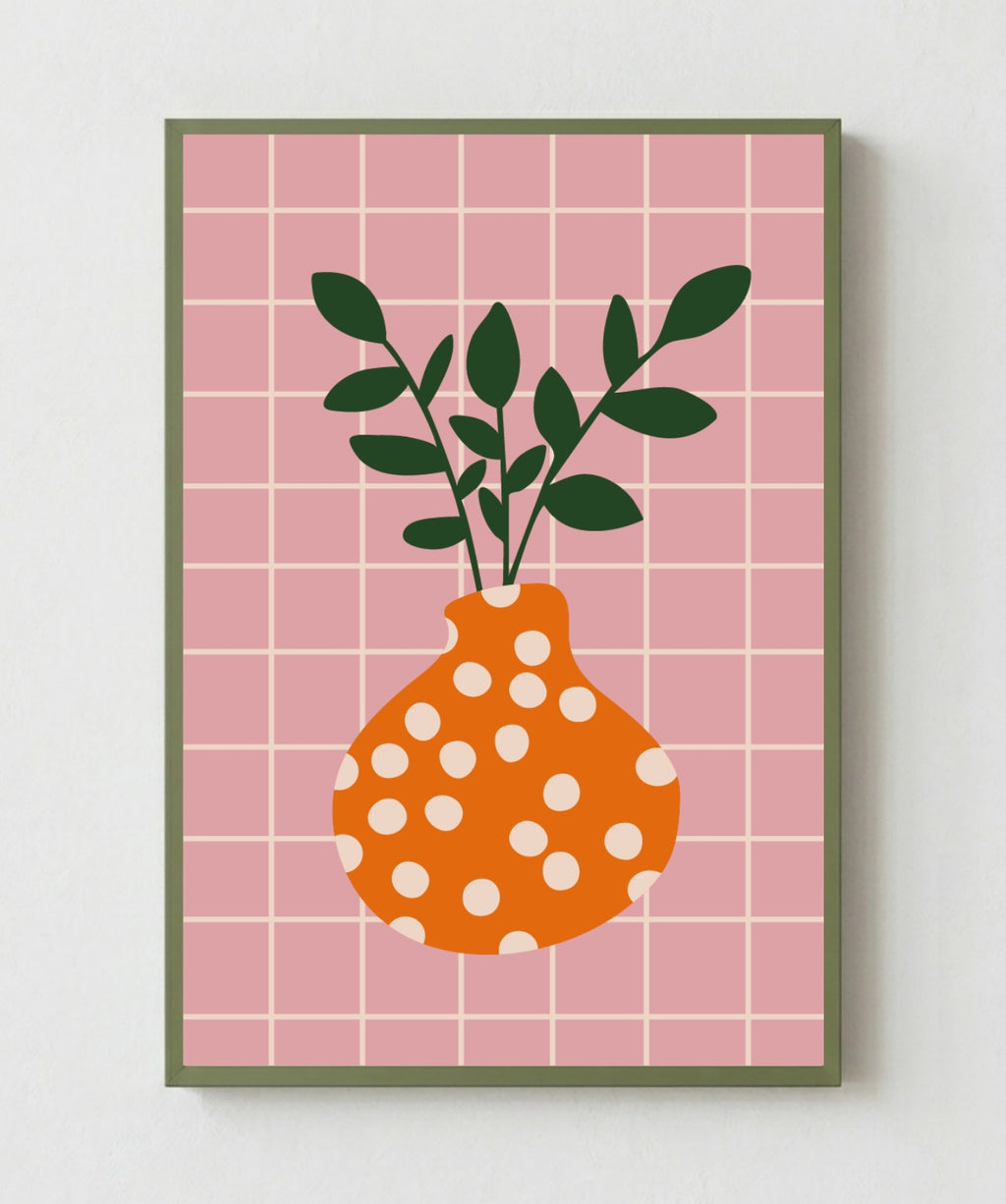 Cuadro Plant and Dots