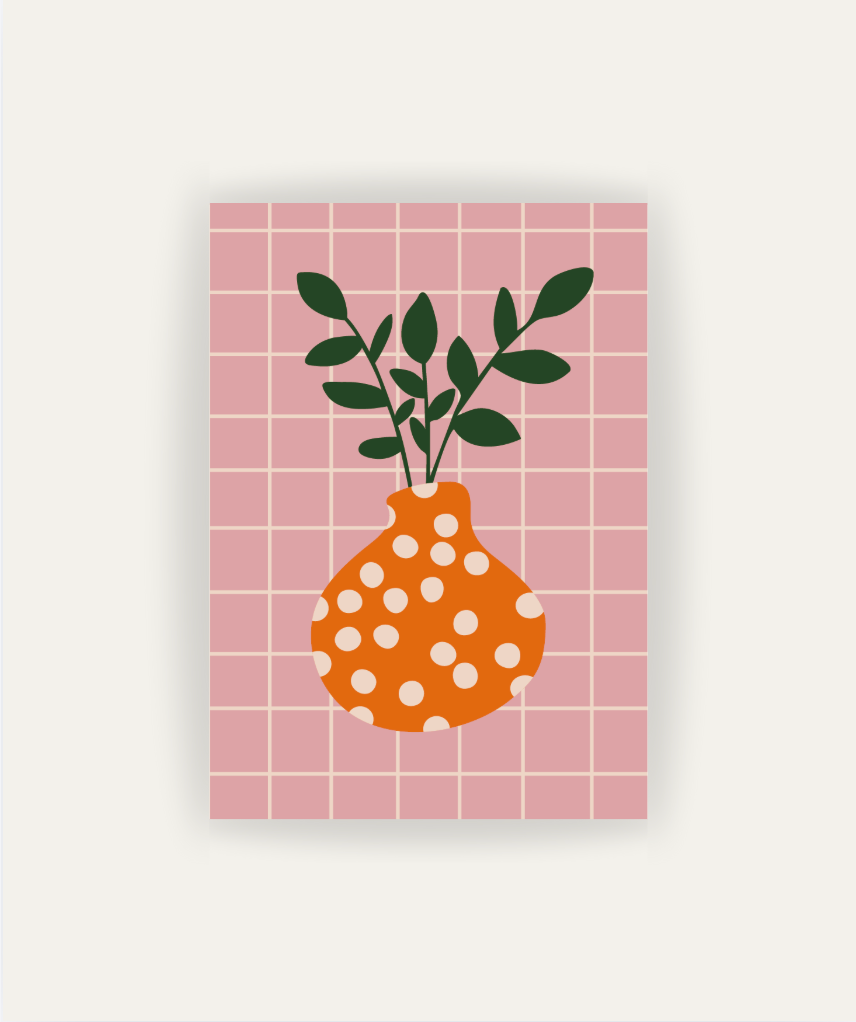 Cuadro Plant and Dots