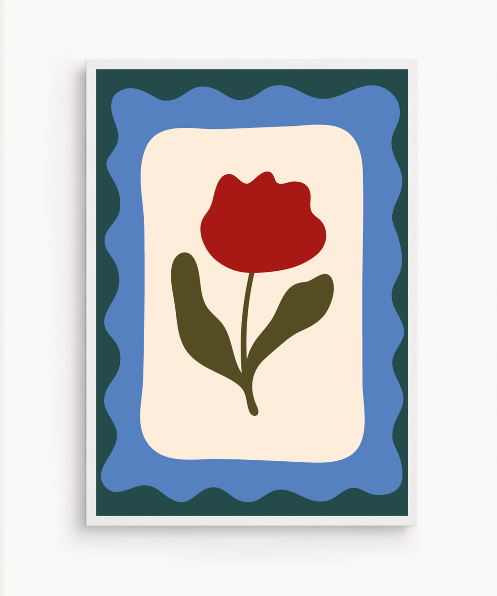 Cuadro Tulipa Azul