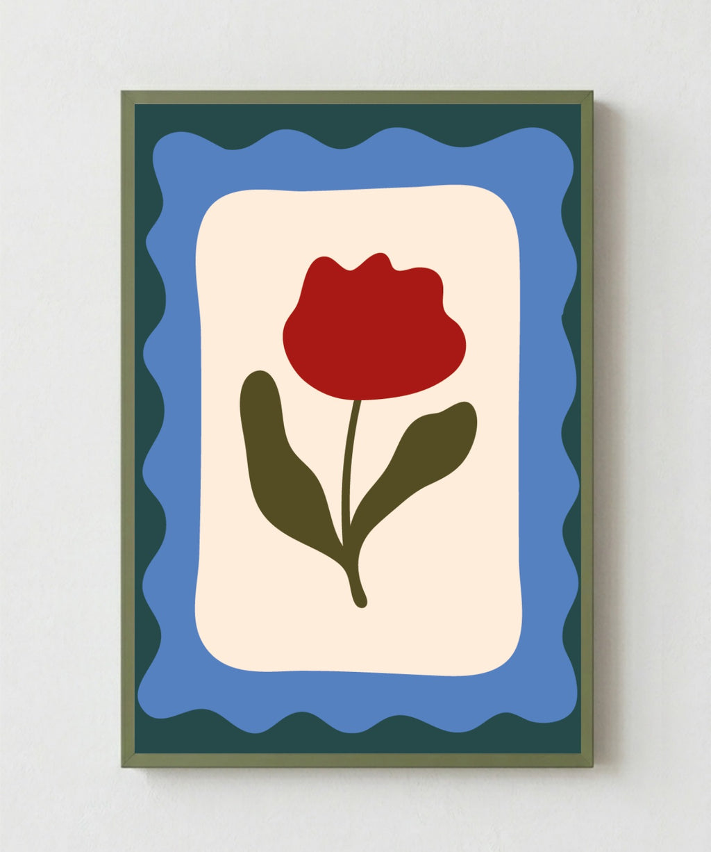 Cuadro Tulipa Azul