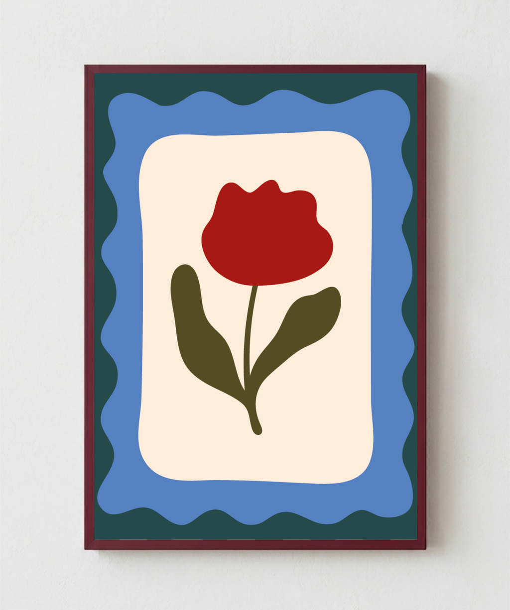 Cuadro Tulipa Azul